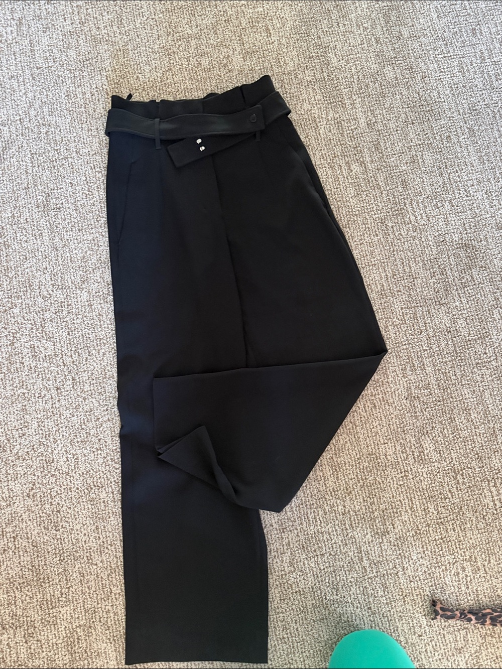Babaton Black High-Waist Tailored Trousers